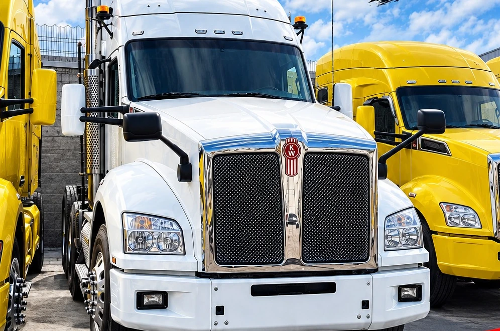 Tractocamión Kenworth T880 blanco, modelo 2023, referencia KW-006, fotografía real del inventario